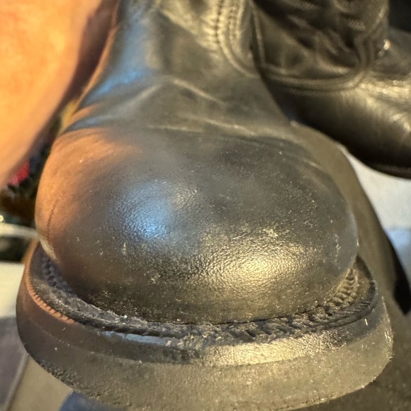 Laredo Men’s 9.5D #67900 Black Upper Leather Cowboy Boots Preowned - Picture 12 of 16